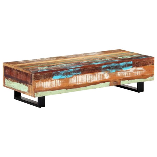 vidaXL Coffee Table 47.2"x19.7"x11.8" Solid Reclaimed Wood and Steel