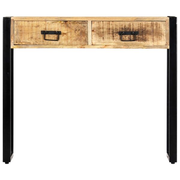 vidaXL Console Table 35.4"x11.8"x29.5" Solid Mango Wood - Image 2