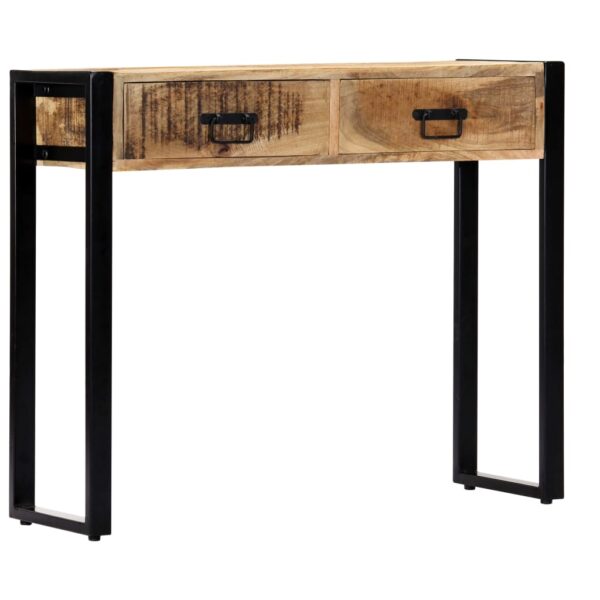 vidaXL Console Table 35.4"x11.8"x29.5" Solid Mango Wood - Image 11