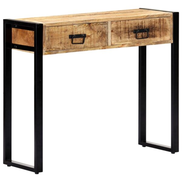 vidaXL Console Table 35.4"x11.8"x29.5" Solid Mango Wood - Image 12