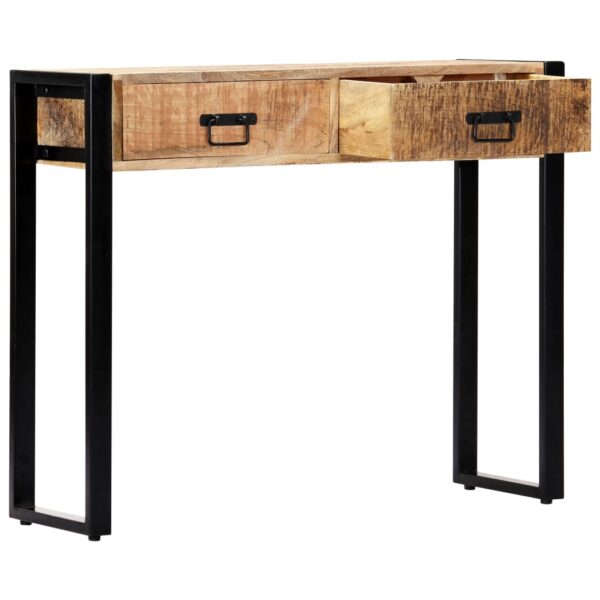 vidaXL Console Table 35.4"x11.8"x29.5" Solid Mango Wood - Image 4