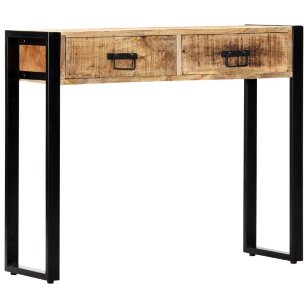 vidaXL Console Table 35.4"x11.8"x29.5" Solid Mango Wood - Image 9