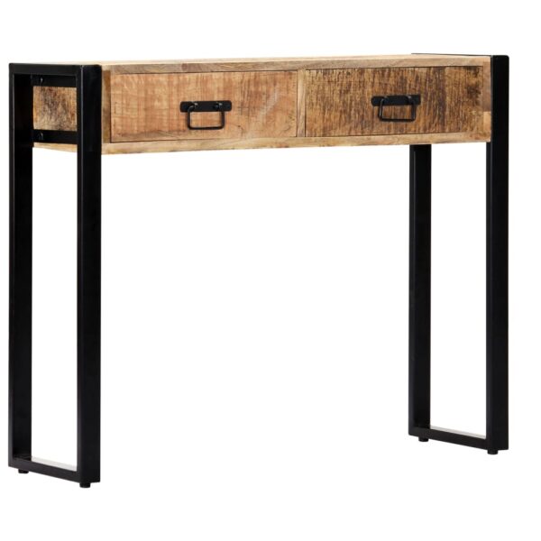 vidaXL Console Table 35.4"x11.8"x29.5" Solid Mango Wood - Image 10