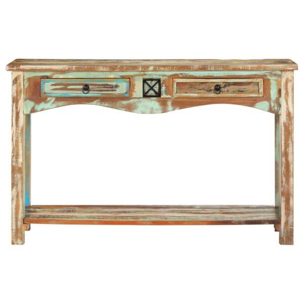 vidaXL Console Table 47.2"x15.7"x29.5" Solid Reclaimed Wood - Image 2