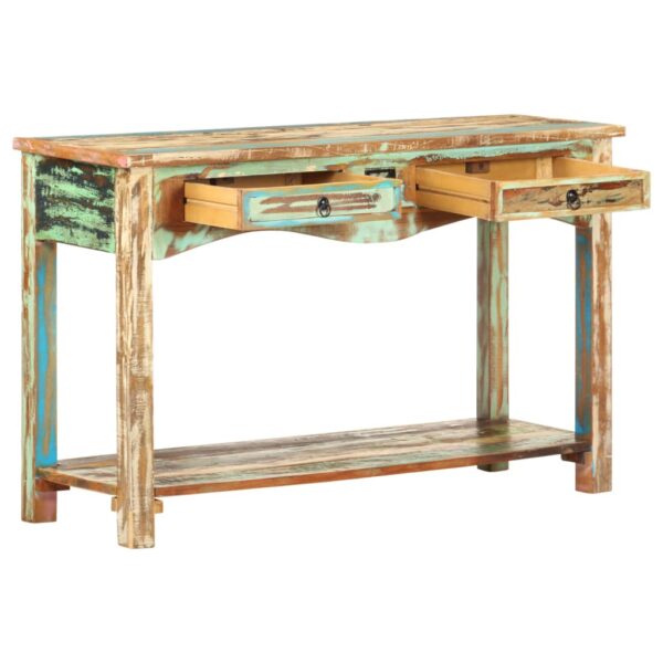 vidaXL Console Table 47.2"x15.7"x29.5" Solid Reclaimed Wood - Image 3