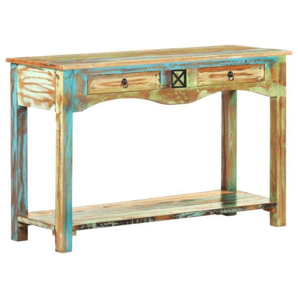 vidaXL Console Table 47.2"x15.7"x29.5" Solid Reclaimed Wood - Image 8