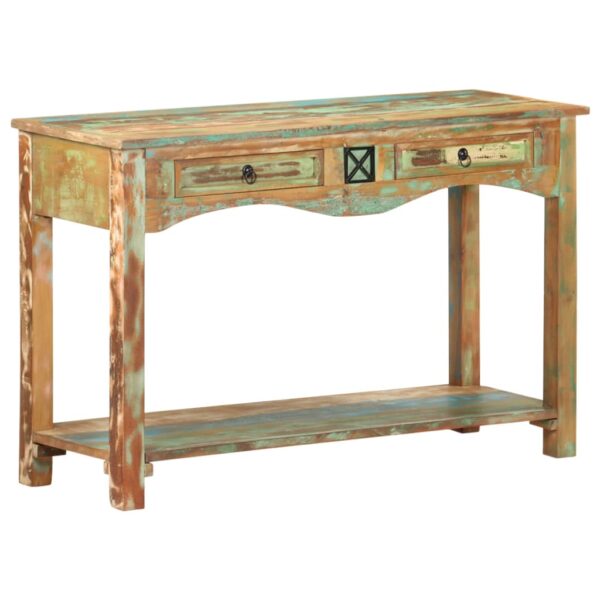 vidaXL Console Table 47.2"x15.7"x29.5" Solid Reclaimed Wood - Image 9