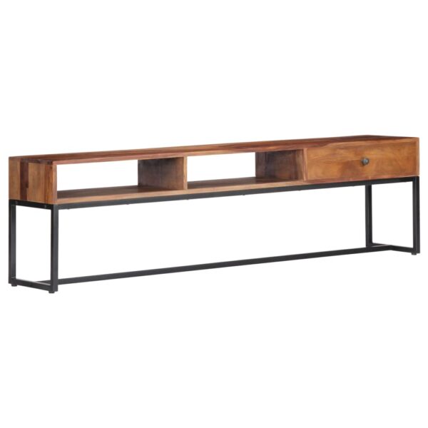 vidaXL TV Stand 63"x11.8"x17.7" Solid Wood Sheesham - Image 12