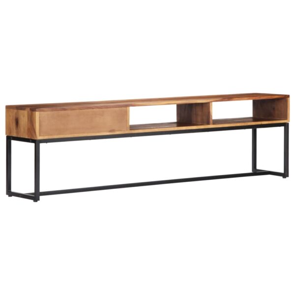 vidaXL TV Stand 63"x11.8"x17.7" Solid Wood Sheesham - Image 3