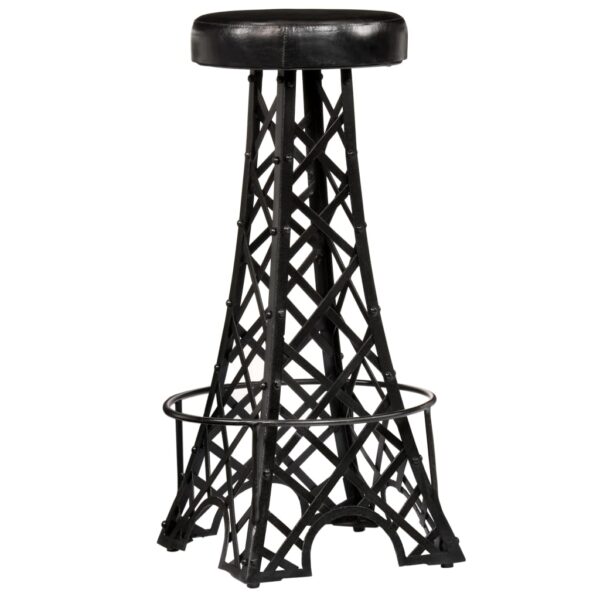 vidaXL Bar Stools 2 pcs Real Leather - Image 2