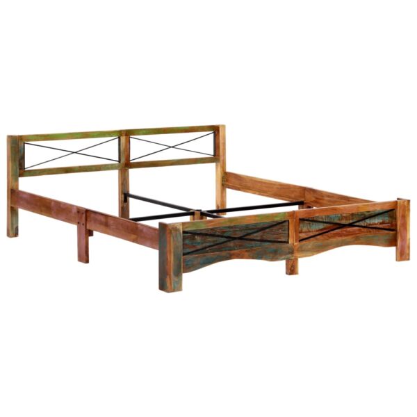 vidaXL Bed Frame Solid Reclaimed Wood 70.9"x78.7" - Image 11