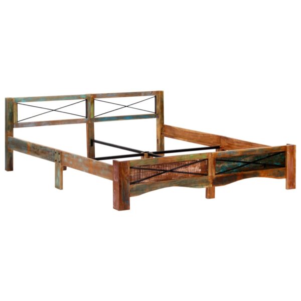 vidaXL Bed Frame Solid Reclaimed Wood 70.9"x78.7" - Image 12