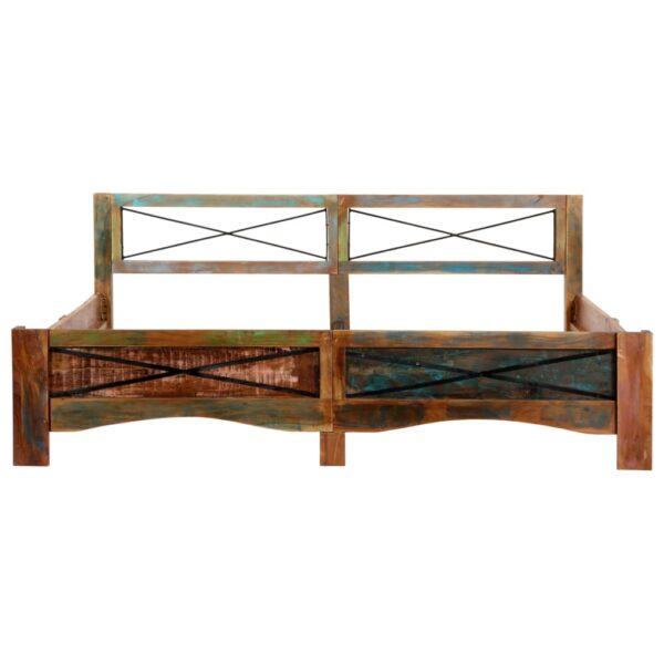 vidaXL Bed Frame Solid Reclaimed Wood 70.9"x78.7" - Image 3