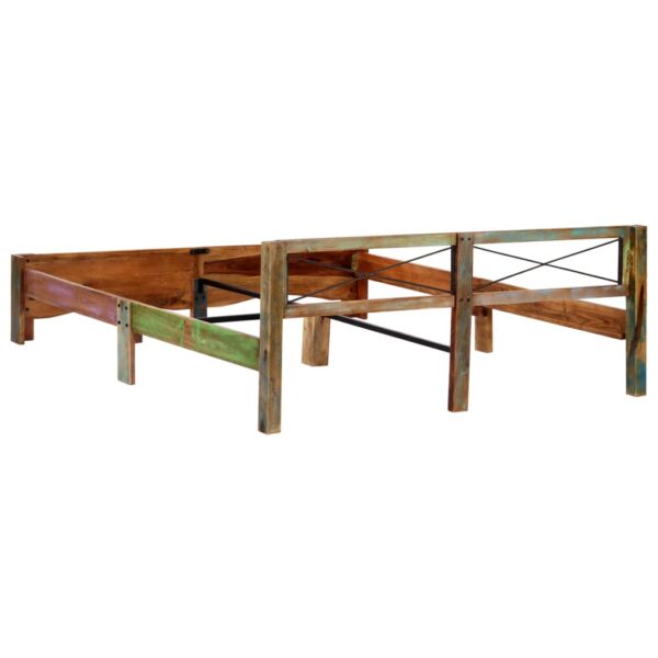 vidaXL Bed Frame Solid Reclaimed Wood 70.9"x78.7" - Image 4