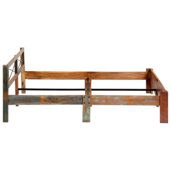 vidaXL Bed Frame Solid Reclaimed Wood 70.9"x78.7" - Image 5