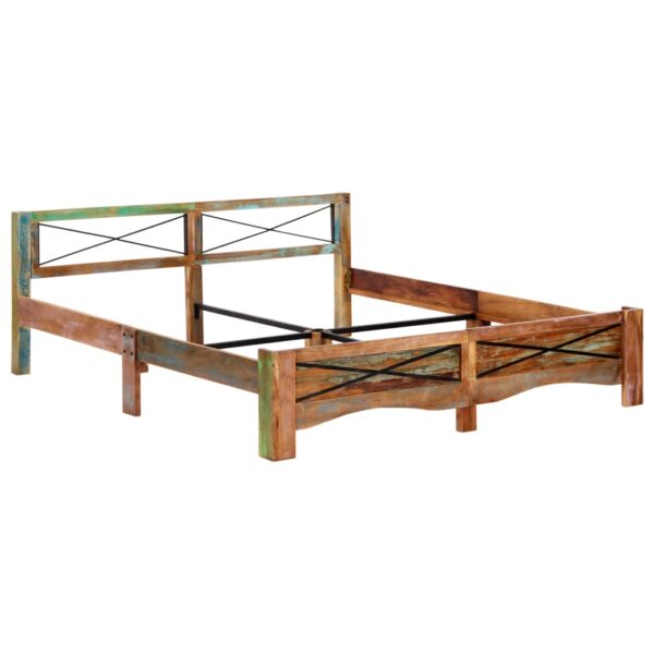 vidaXL Bed Frame Solid Reclaimed Wood 70.9"x78.7" - Image 9