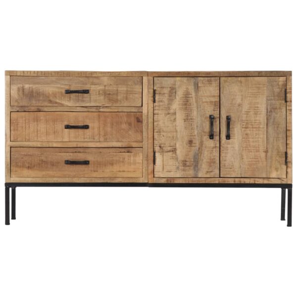 vidaXL Sideboard 55.1"x13.8"x29.5" Solid Mango Wood - Image 2