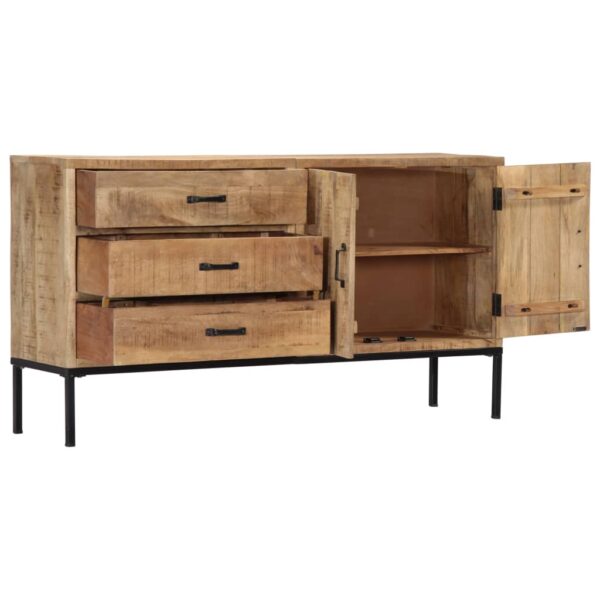 vidaXL Sideboard 55.1"x13.8"x29.5" Solid Mango Wood - Image 3