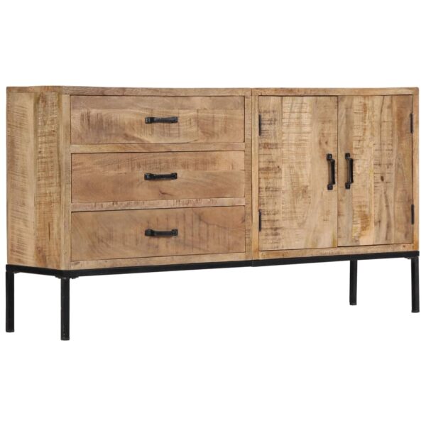 vidaXL Sideboard 55.1"x13.8"x29.5" Solid Mango Wood - Image 7