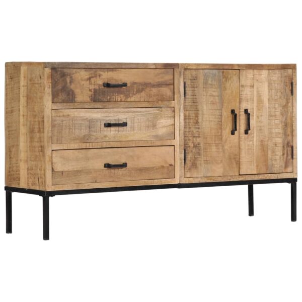 vidaXL Sideboard 55.1"x13.8"x29.5" Solid Mango Wood - Image 10