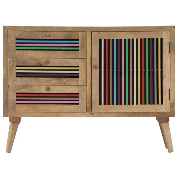 vidaXL Sideboard 39.4"x11.8"x29.5" Solid Mango Wood - Image 2