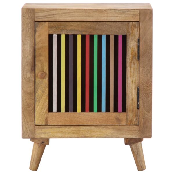 vidaXL Bedside Cabinet 15.7"x11.8"x19.7" Solid Mango Wood - Image 2