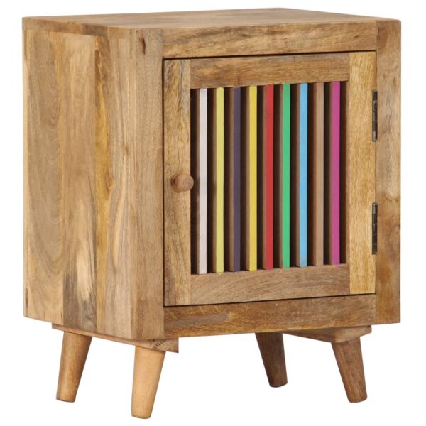 vidaXL Bedside Cabinet 15.7"x11.8"x19.7" Solid Mango Wood - Image 11