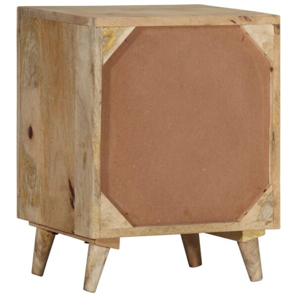 vidaXL Bedside Cabinet 15.7"x11.8"x19.7" Solid Mango Wood - Image 4