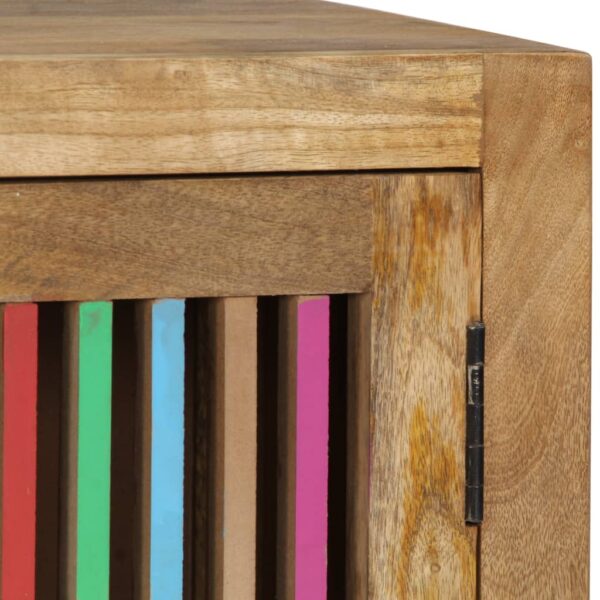 vidaXL Bedside Cabinet 15.7"x11.8"x19.7" Solid Mango Wood - Image 6