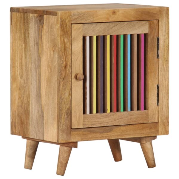 vidaXL Bedside Cabinet 15.7"x11.8"x19.7" Solid Mango Wood - Image 8