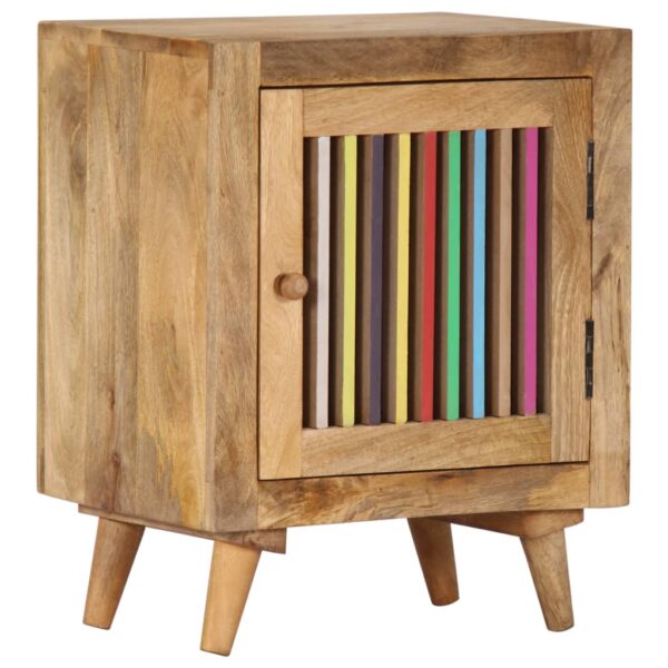 vidaXL Bedside Cabinet 15.7"x11.8"x19.7" Solid Mango Wood - Image 9