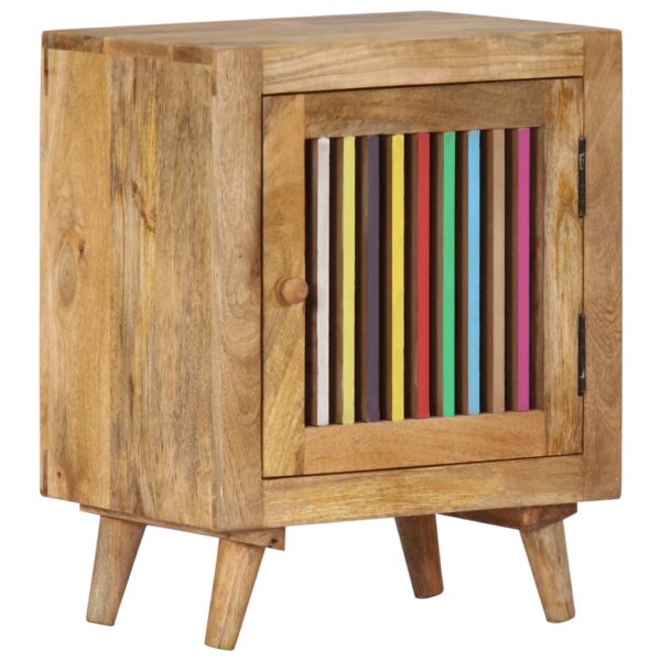 vidaXL Bedside Cabinet 15.7"x11.8"x19.7" Solid Mango Wood - Image 10