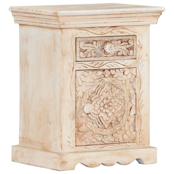 vidaXL Bedside Cabinet 15.7"x11.8"x19.7" Solid Mango Wood - Image 11