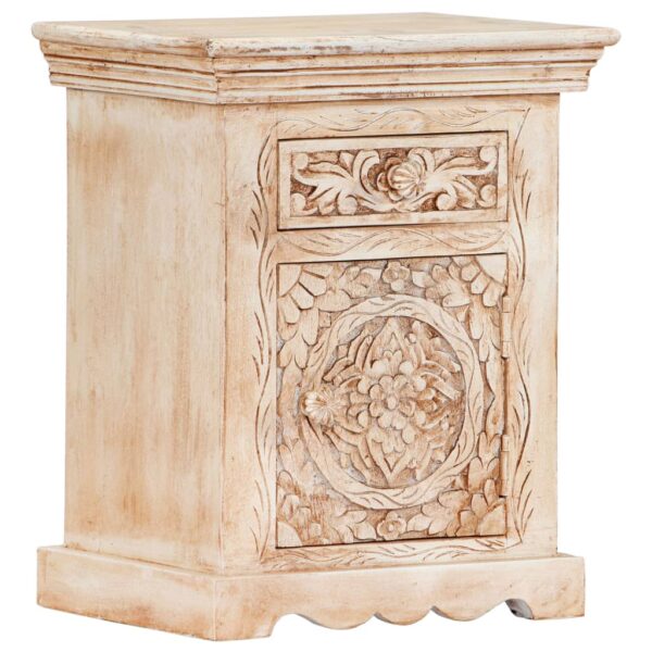 vidaXL Bedside Cabinet 15.7"x11.8"x19.7" Solid Mango Wood - Image 10