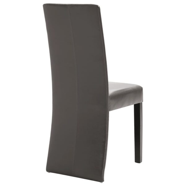 vidaXL Dining Chairs 4 pcs Gray Faux Leather - Image 5