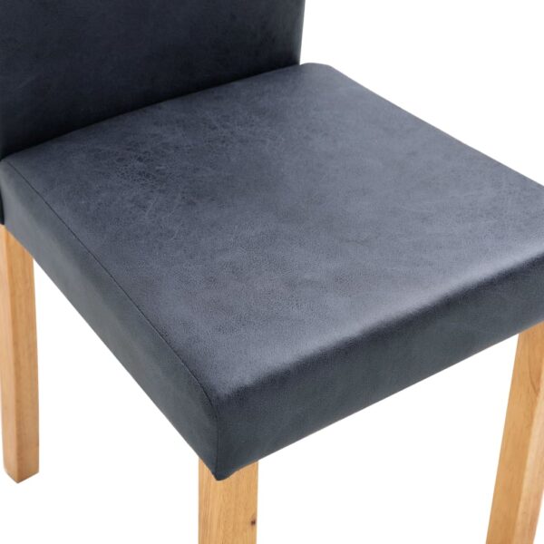 vidaXL Dining Chairs 2 pcs Gray Faux Suede Leather - Image 7