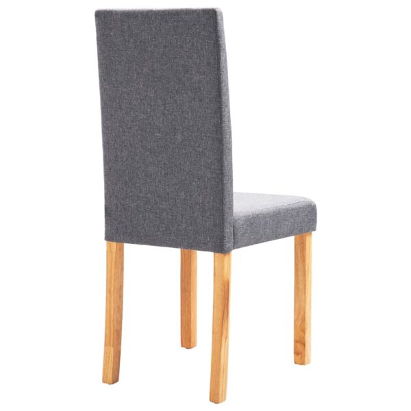 vidaXL Dining Chairs 2 pcs Light Gray Fabric - Image 6