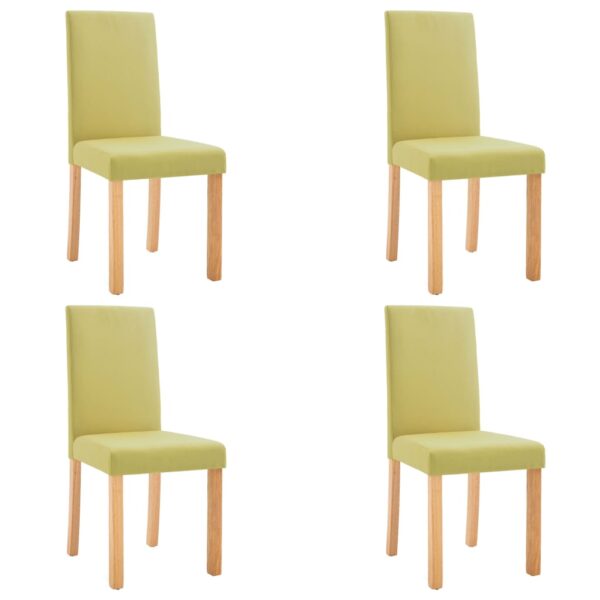 vidaXL Dining Chairs 4 pcs Green Fabric - Image 2