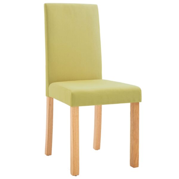 vidaXL Dining Chairs 4 pcs Green Fabric - Image 3