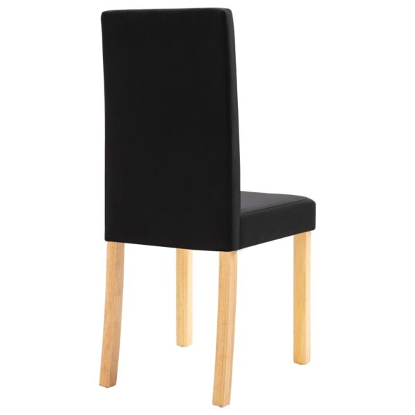 vidaXL Dining Chairs 2 pcs Black Fabric - Image 6