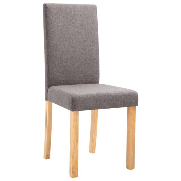 vidaXL Dining Chairs 2 pcs Taupe Fabric - Image 3