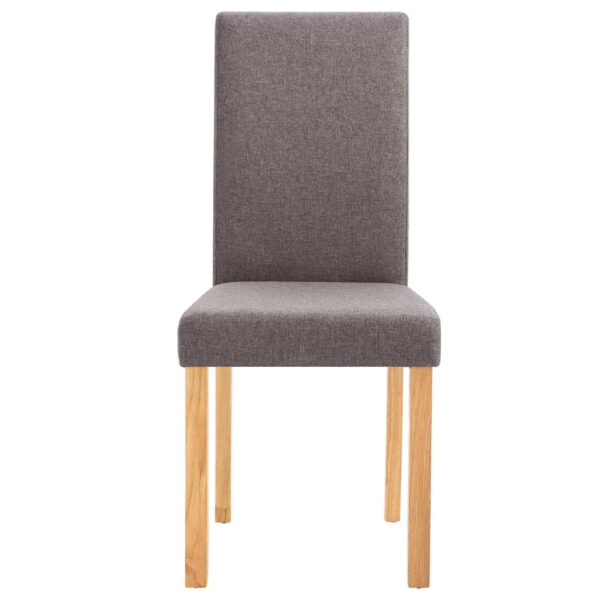 vidaXL Dining Chairs 2 pcs Taupe Fabric - Image 4