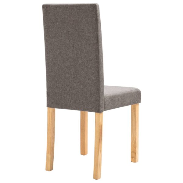 vidaXL Dining Chairs 2 pcs Taupe Fabric - Image 6