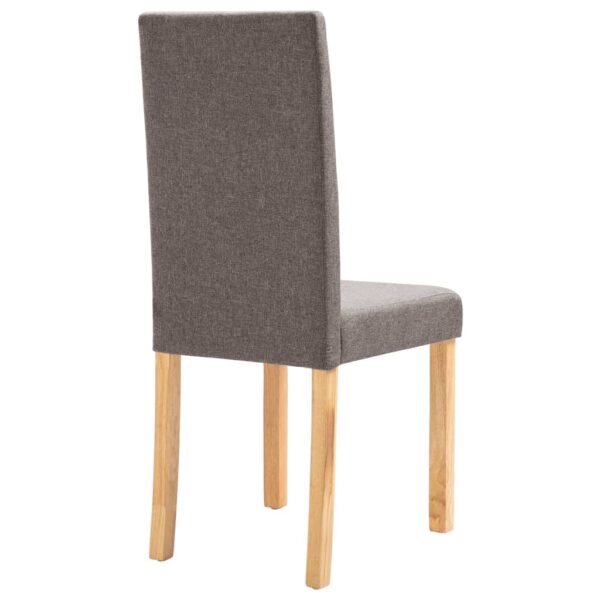 vidaXL Dining Chairs 4 pcs Taupe Fabric - Image 6