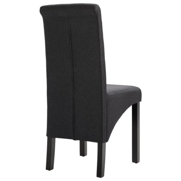 vidaXL Dining Chairs 2 pcs Dark Gray Fabric - Image 4