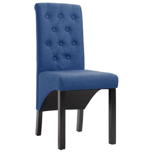 vidaXL Dining Chairs 2 pcs Blue Fabric - Image 2