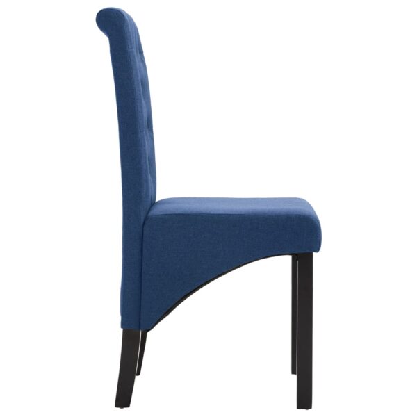 vidaXL Dining Chairs 2 pcs Blue Fabric - Image 4