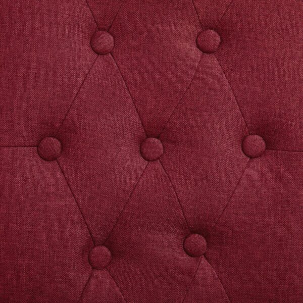 vidaXL Dining Chairs 2 pcs Wine Red Fabric - Image 7