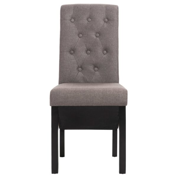 vidaXL Dining Chairs 2 pcs Taupe Fabric - Image 3