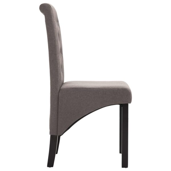 vidaXL Dining Chairs 2 pcs Taupe Fabric - Image 4